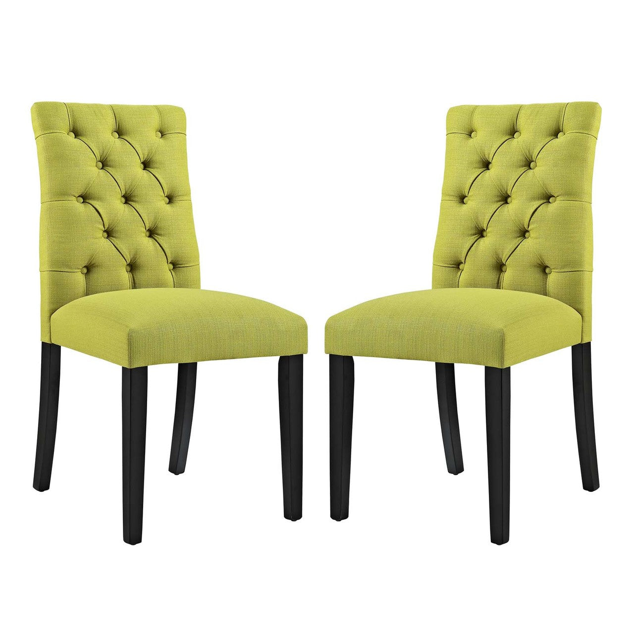 Duchess Dining Chair Fabric Set of 2, Fabric, Green 15433