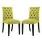 Duchess Dining Chair Fabric Set of 2, Fabric, Green 15433