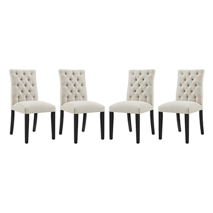 Duchess Dining Chair Fabric Set of 4, Fabric, Beige 15809