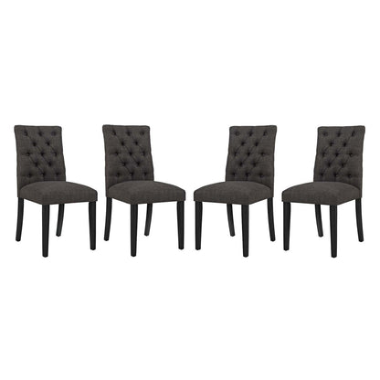 Duchess Dining Chair Fabric Set of 4, Fabric, Brown 15810