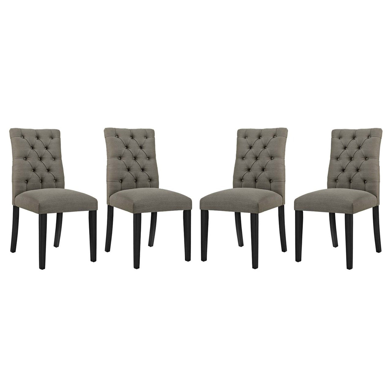 Duchess Dining Chair Fabric Set of 4, Fabric, Grey Gray 15811