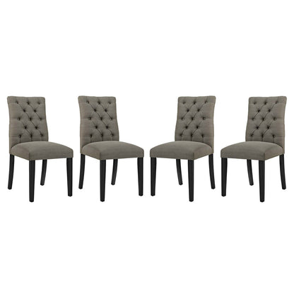 Duchess Dining Chair Fabric Set of 4, Fabric, Grey Gray 15811