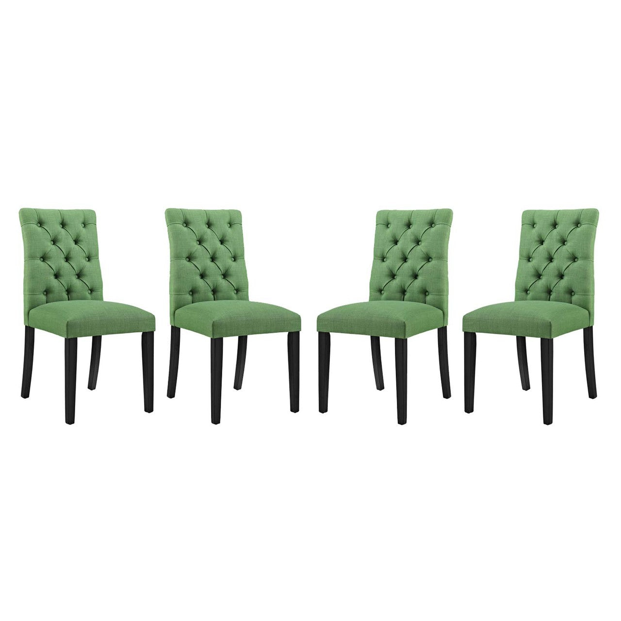 Duchess Dining Chair Fabric Set of 4, Fabric, Green 15812