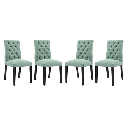 Duchess Dining Chair Fabric Set of 4, Fabric, Blue 15814