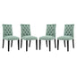 Duchess Dining Chair Fabric Set of 4, Fabric, Blue 15814