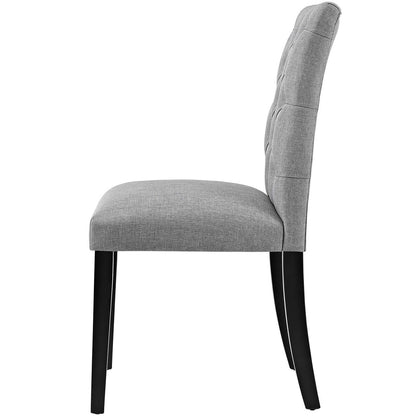 Duchess Dining Chair Fabric Set of 4, Fabric, Light Grey Gray 15815
