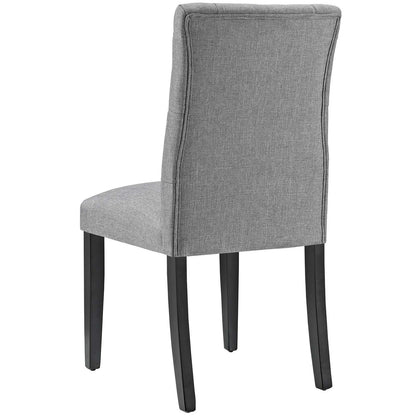 Duchess Dining Chair Fabric Set of 4, Fabric, Light Grey Gray 15815