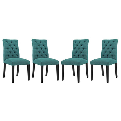 Duchess Dining Chair Fabric Set of 4, Fabric, Aqua Blue 15817