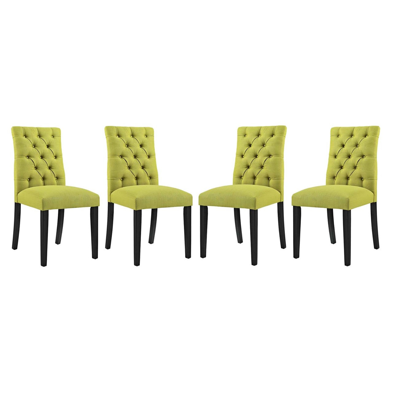 Duchess Dining Chair Fabric Set of 4, Fabric, Green 15818