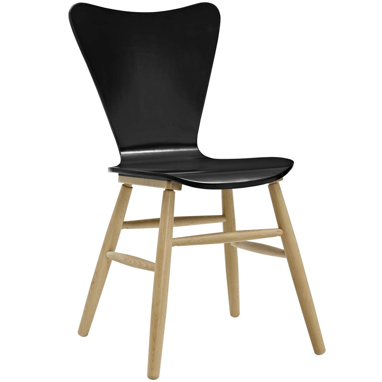 Cascade Dining Chair Set of 2, Wood, Black 15434