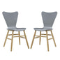 Cascade Dining Chair Set of 2, Wood, Grey Gray 15435
