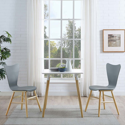 Cascade Dining Chair Set of 2, Wood, Grey Gray 15435