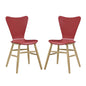 Cascade Dining Chair Set of 2, Wood, Red 15437
