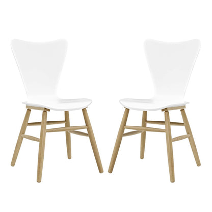 Cascade Dining Chair Set of 2, Wood, White 15438