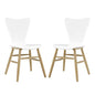 Cascade Dining Chair Set of 2, Wood, White 15438