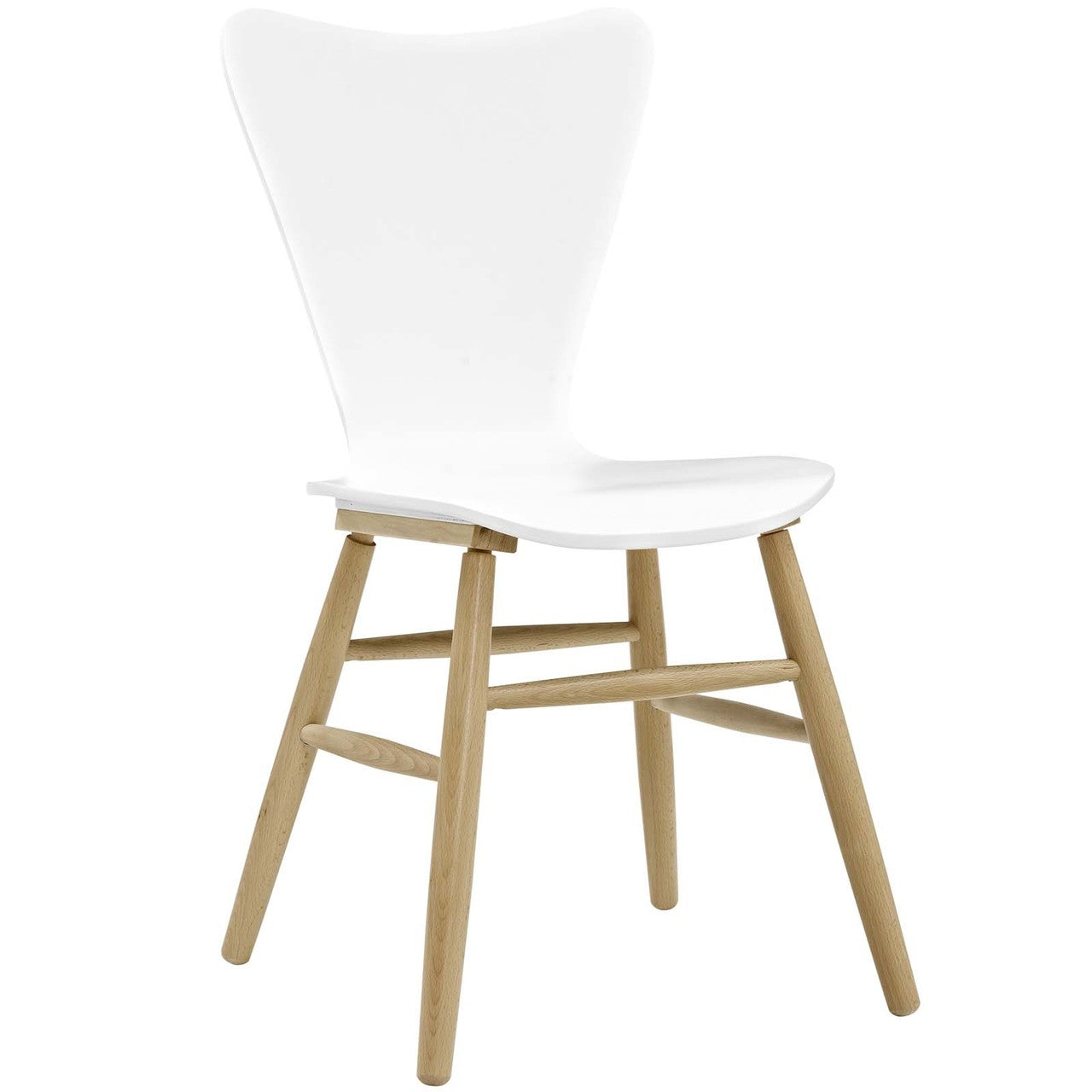 Cascade Dining Chair Set of 2, Wood, White 15438