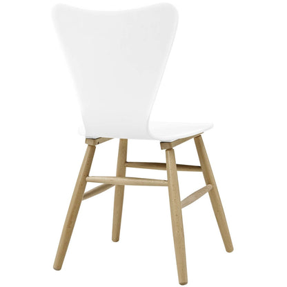 Cascade Dining Chair Set of 2, Wood, White 15438