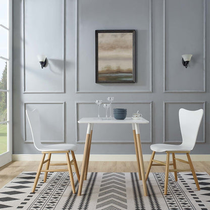 Cascade Dining Chair Set of 2, Wood, White 15438