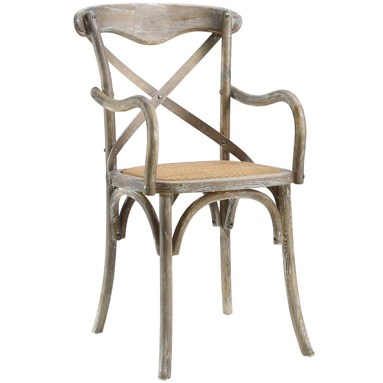 Gear Dining Armchair Set of 2, Wood, Grey Gray 15443