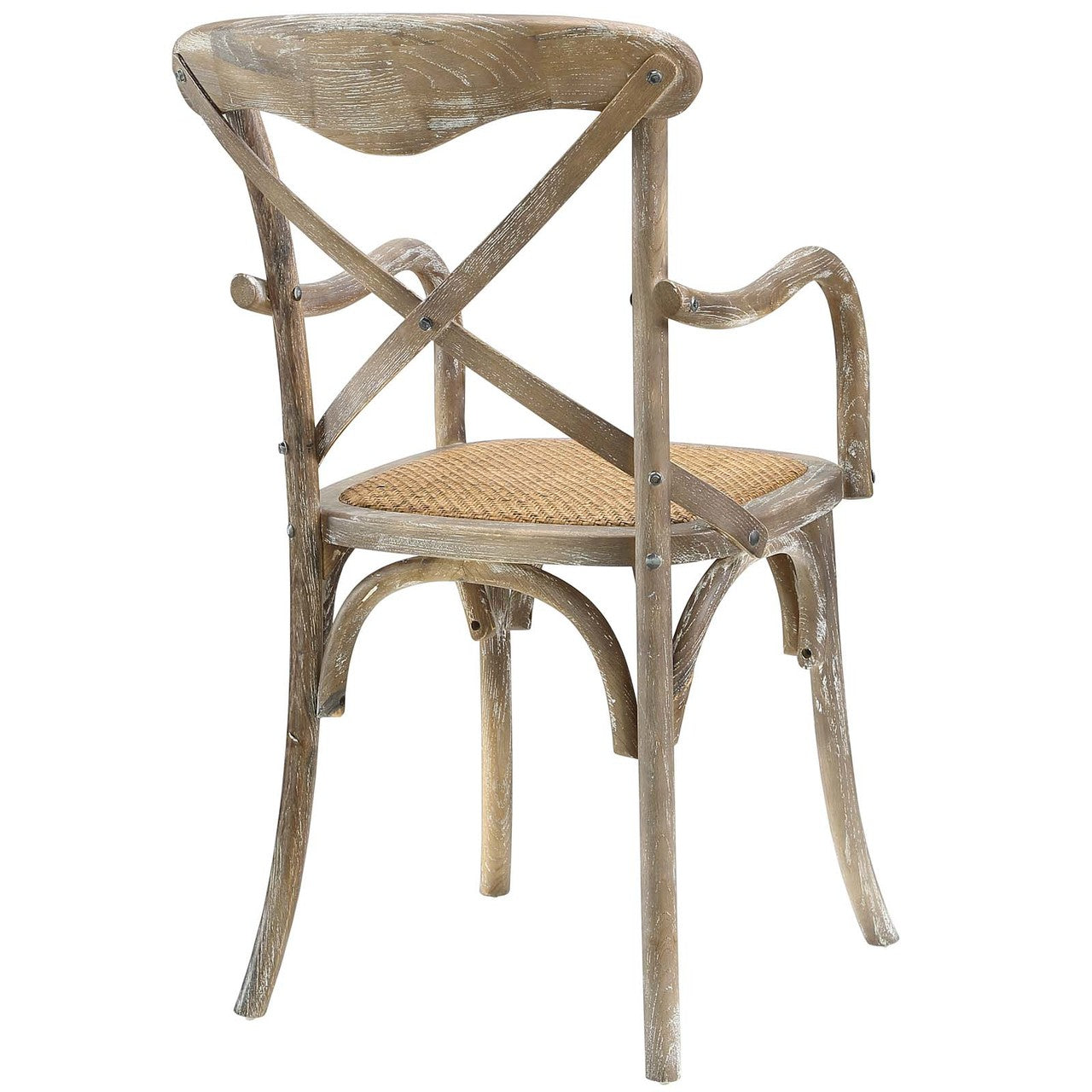 Gear Dining Armchair Set of 2, Wood, Grey Gray 15443