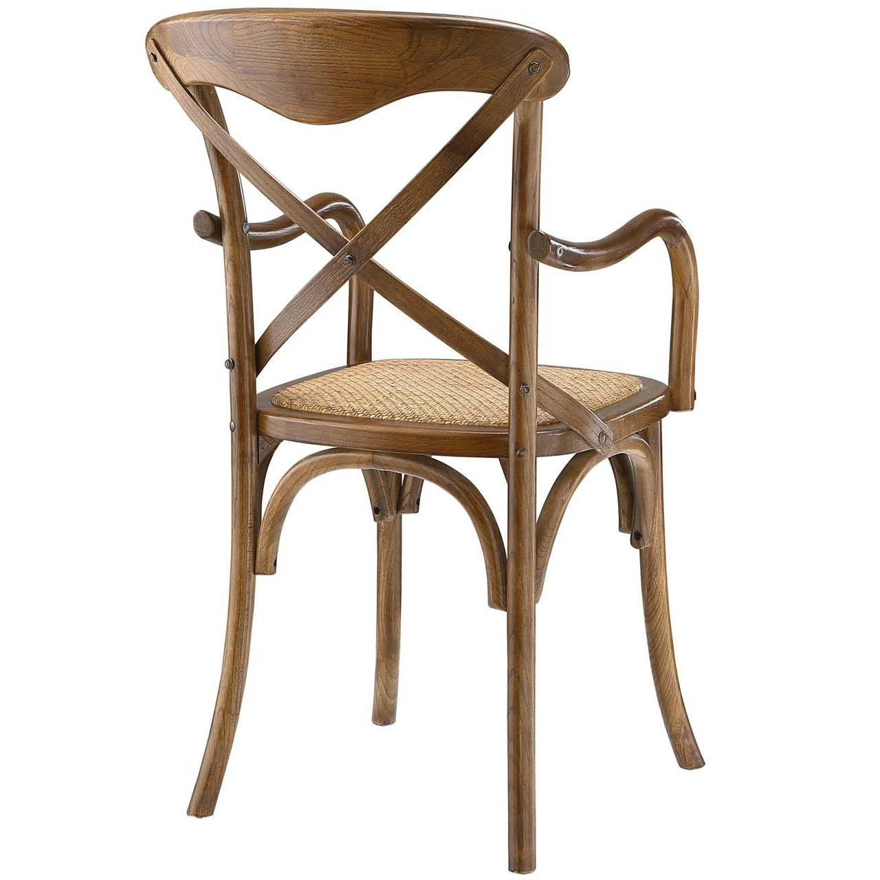 Gear Dining Armchair Set of 4, Wood, Brown 15446
