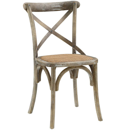 Gear Dining Side Chair Set of 2, Wood, Grey Gray 15448