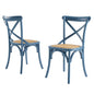 Gear Dining Side Chair Set of 2, Wood, Blue, 18206