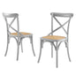 Gear Dining Side Chair Set of 2, Wood, Light Grey Gray, 18207
