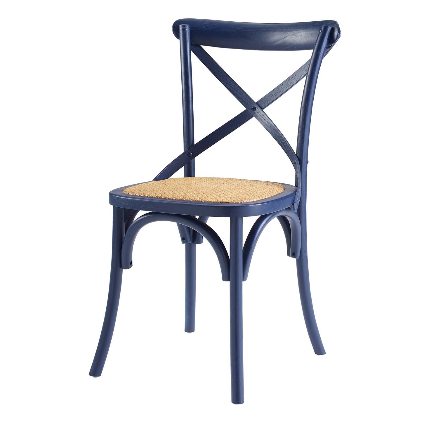 Gear Dining Side Chair Set of 2, Wood, Dark Blue, 18208