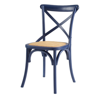 Gear Dining Side Chair Set of 2, Wood, Dark Blue, 18208