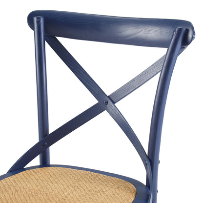 Gear Dining Side Chair Set of 2, Wood, Dark Blue, 18208