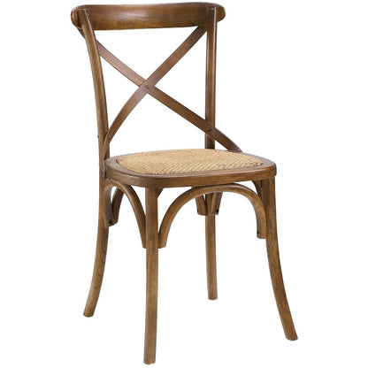 Gear Dining Side Chair Set of 2, Wood, Brown 15450
