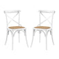 Gear Dining Side Chair Set of 2, Wood, White 15451