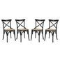 Gear Dining Side Chair Set of 4, Wood, Black 15452