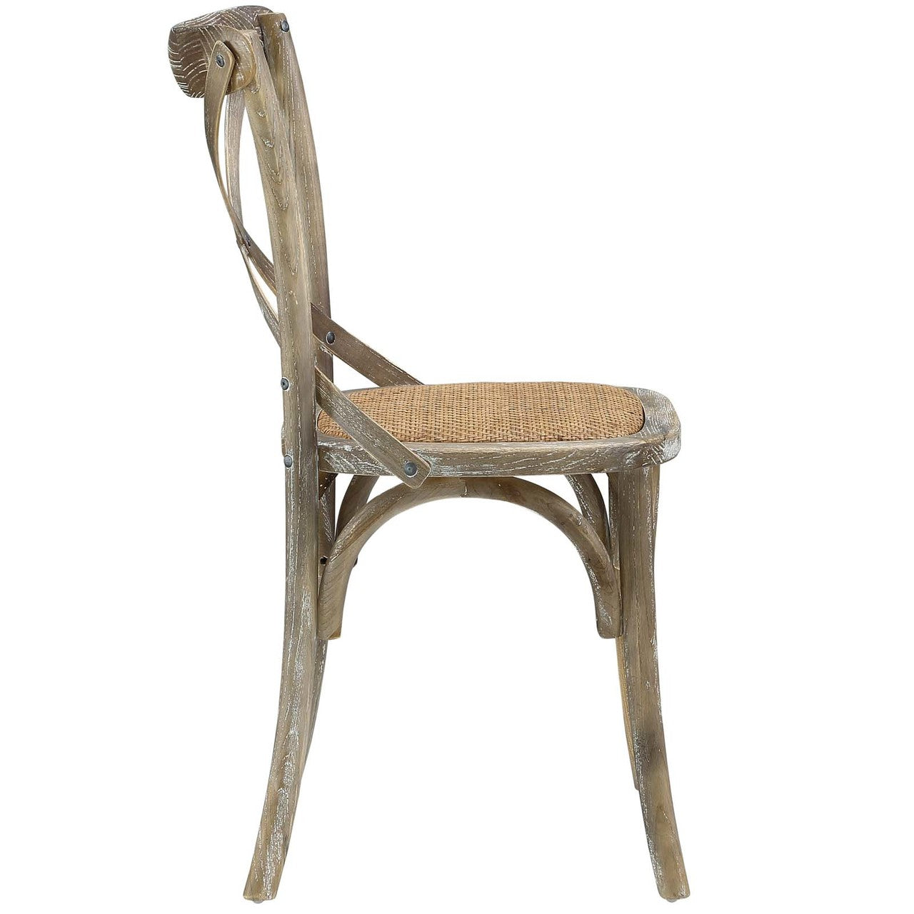 Gear Dining Side Chair Set of 4, Wood, Grey Gray 15453