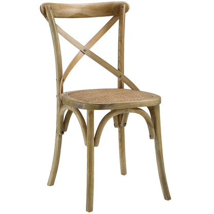 Gear Dining Side Chair Set of 4, Wood, Natural 15454