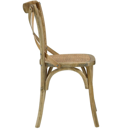 Gear Dining Side Chair Set of 4, Wood, Natural 15454