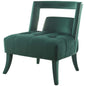 Honor Accent Lounge Performance Velvet Armchair, Velvet Fabric, Green, 17439