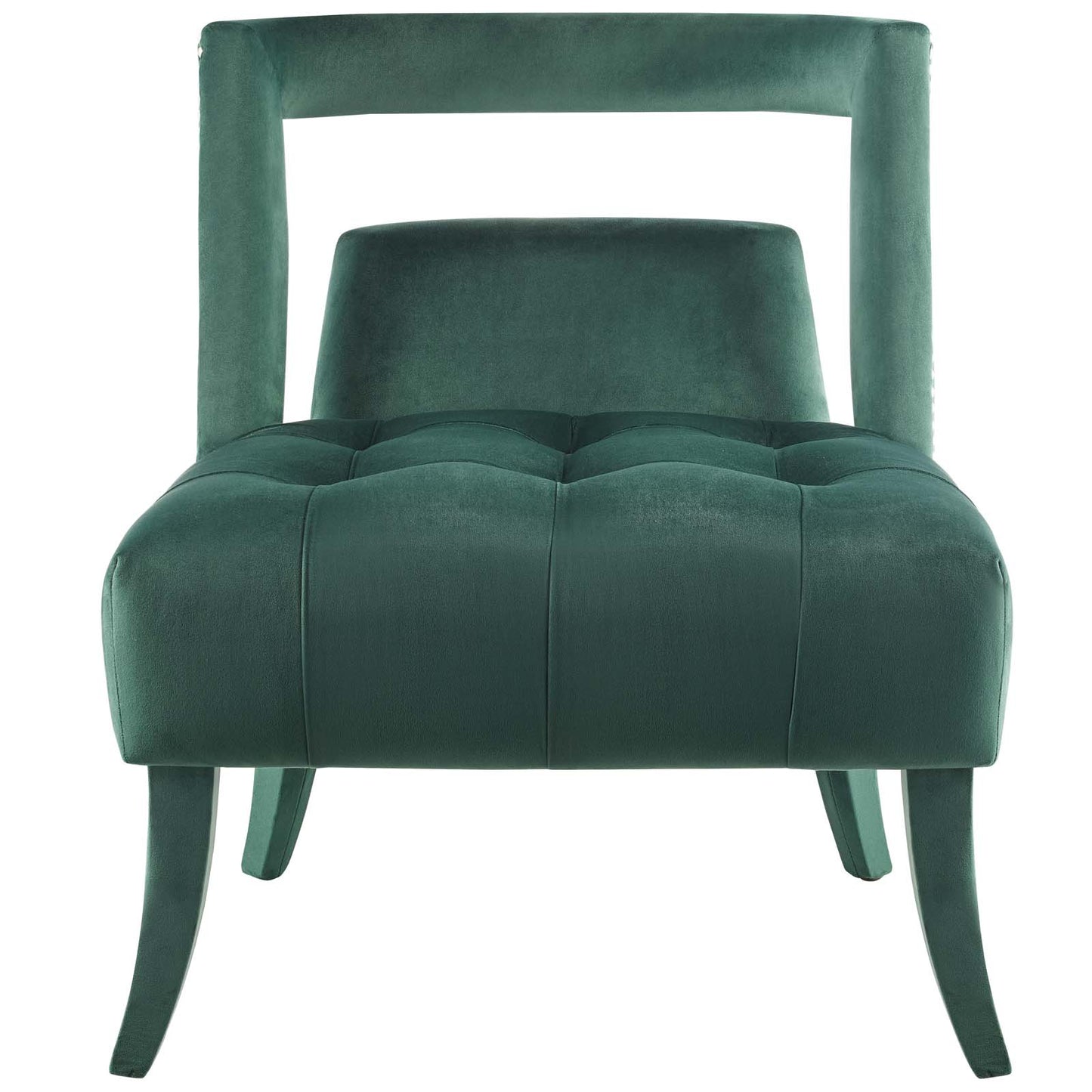 Honor Accent Lounge Performance Velvet Armchair, Velvet Fabric, Green, 17439