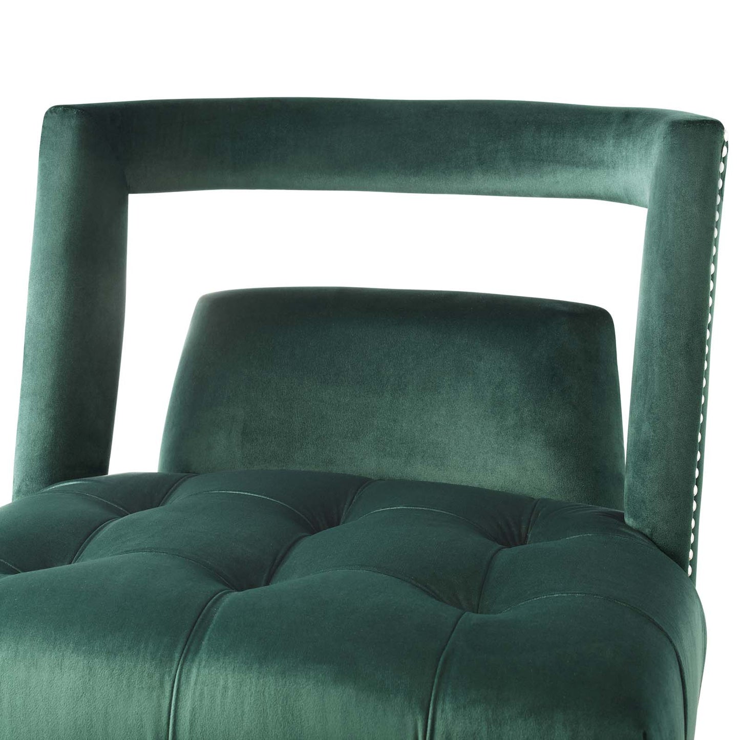 Honor Accent Lounge Performance Velvet Armchair, Velvet Fabric, Green, 17439