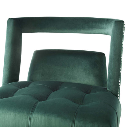 Honor Accent Lounge Performance Velvet Armchair, Velvet Fabric, Green, 17439
