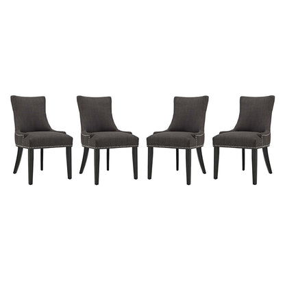 Marquis Dining Chair Fabric Set of 4, Fabric, Brown 15825