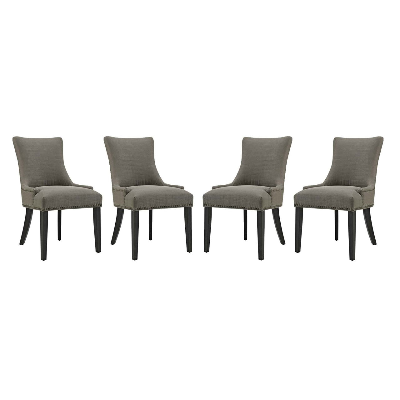 Marquis Dining Chair Fabric Set of 4, Fabric, Grey Gray 15826