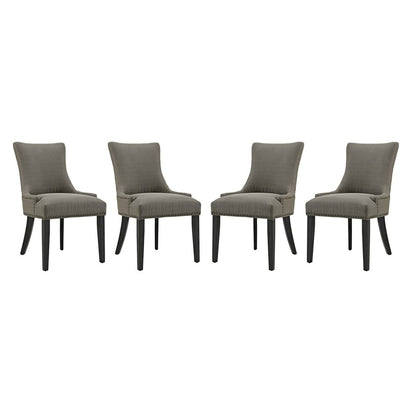 Marquis Dining Chair Fabric Set of 4, Fabric, Grey Gray 15826