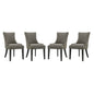 Marquis Dining Chair Fabric Set of 4, Fabric, Grey Gray 15826
