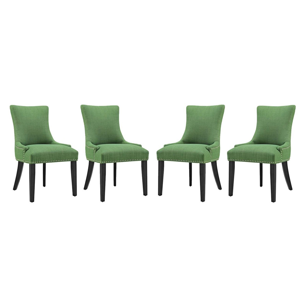 Marquis Dining Chair Fabric Set of 4, Fabric, Green 15827
