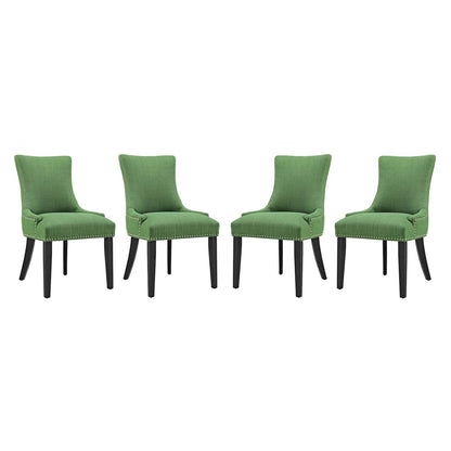 Marquis Dining Chair Fabric Set of 4, Fabric, Green 15827
