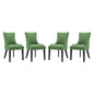 Marquis Dining Chair Fabric Set of 4, Fabric, Green 15827