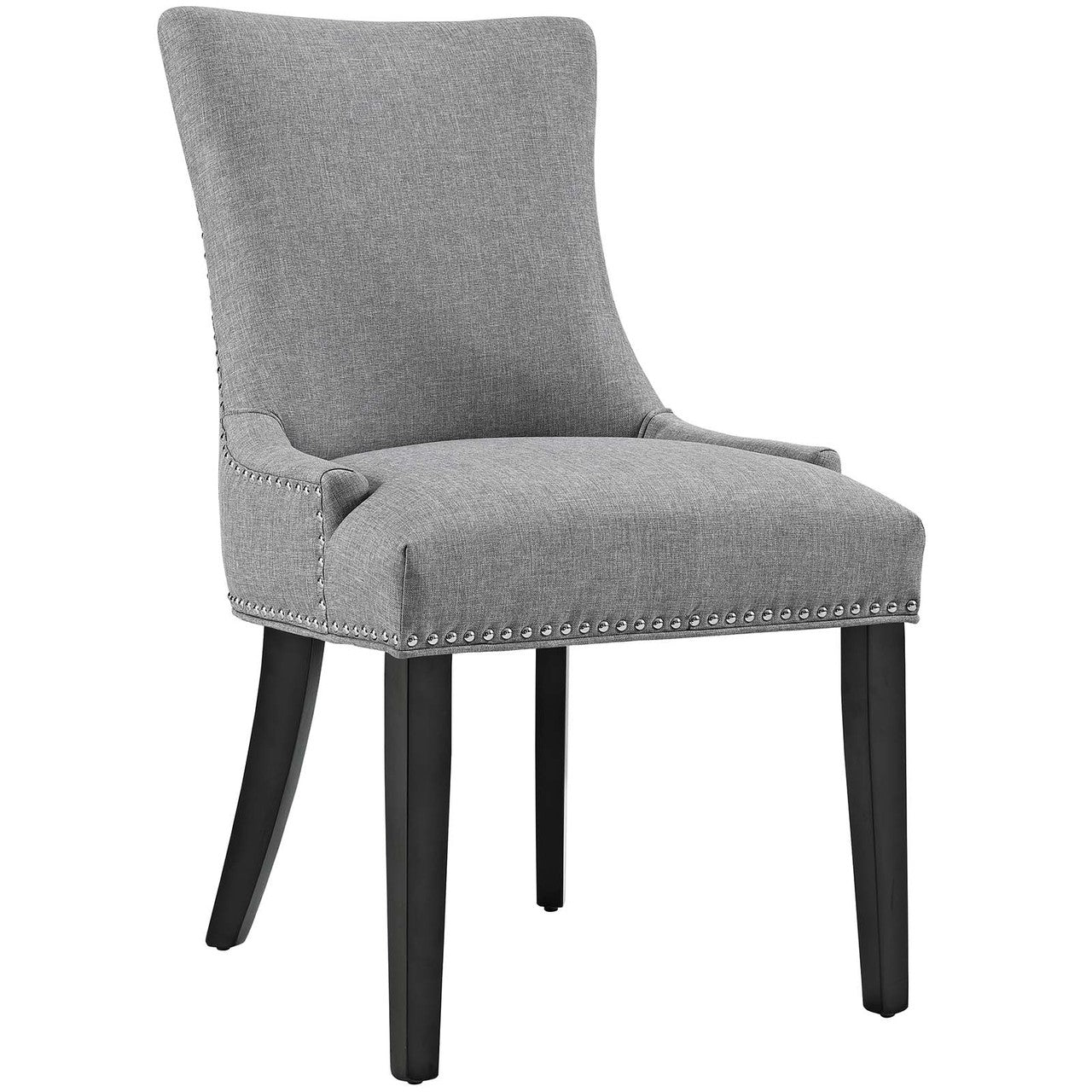 Marquis Dining Chair Fabric Set of 4, Fabric, Light Grey Gray 15830