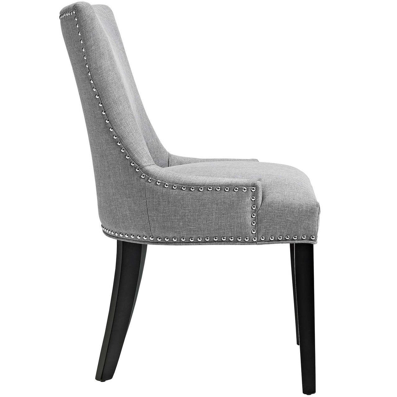 Marquis Dining Chair Fabric Set of 4, Fabric, Light Grey Gray 15830